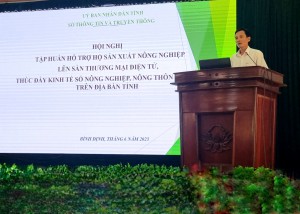 Hội nghị tập huấn hỗ trợ hộ sản xuất nông nghiệp  trên địa bàn huyện Phù Cát lên sàn thương mại điện tử